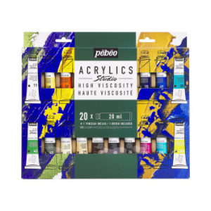 Confezione Studio Acrylics Pebeo 20 Tubi